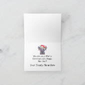 この象のクリスマスカード シーズンカード (内部)