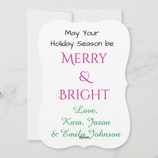 この豪華なクリスマスカードをパーソナライズ シーズンカード (裏面)