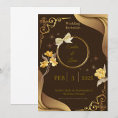 この豪華なブロで特別な日を祝いましょう 招待状 (正面/裏面)