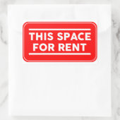 この賃貸宇宙 長方形シール (バッグ)