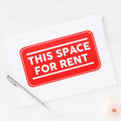 この賃貸宇宙 長方形シール (封筒)