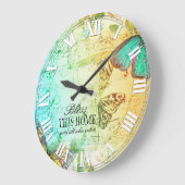 この賛美家と壁の時計に入る全ての人 ラージ壁時計 (傾斜)