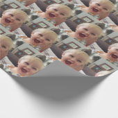 この贈り物の折り返しにカスタム写真を追加する ラッピングペーパー (角)