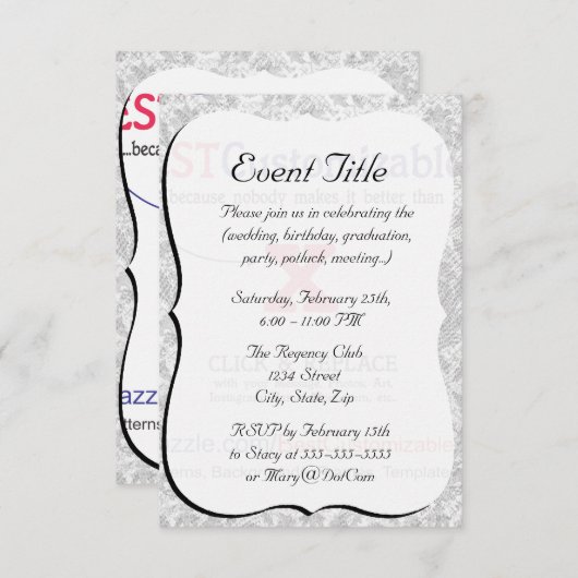 この贈カスタマイズり物 招待状 (正面/裏面)