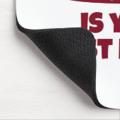 この赤いペンは最高の友達のスローガン マウスパッド (コーナー)