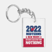 この赤ストップ波2022中間項は何も不可能 キーホルダー (正面左)