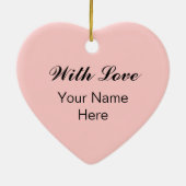 この赤恋のハートをカスタマイズする：お客様 セラミックオーナメント (裏面)