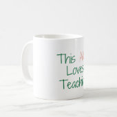 この赤（あか）はマグ教えが好き コーヒーマグカップ (正面左)