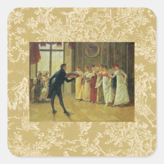 この踊りを頂いても？ スクエアシール (正面)