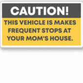 この車が~で頻繁に使用されストップる注意 シール (正面)