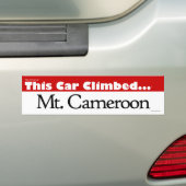 この車によって上られるMt.カメルーンの運転者 バンパーステッカー (車上)