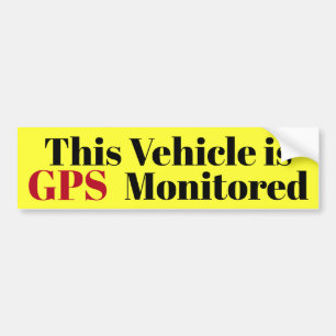 この車はGPSによって監視されるステッカーです バンパーステッカー
