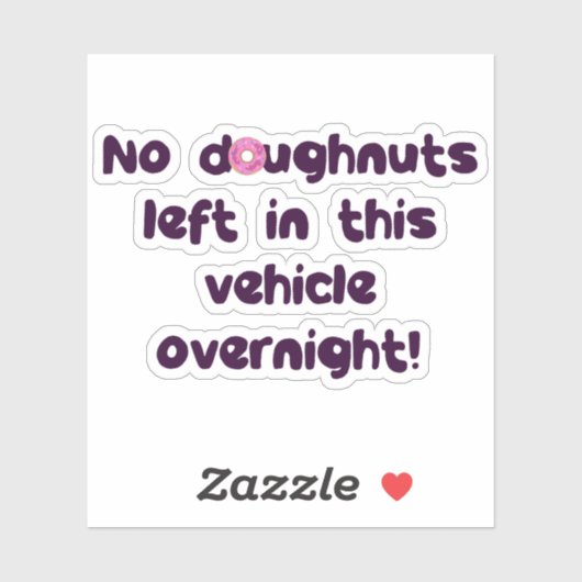 この車両離れには一晩でドーナツおもしろいがない シール (シート)