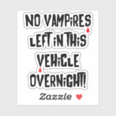 この車両離れには一晩で吸血鬼が無おもしろいい シール (シート)