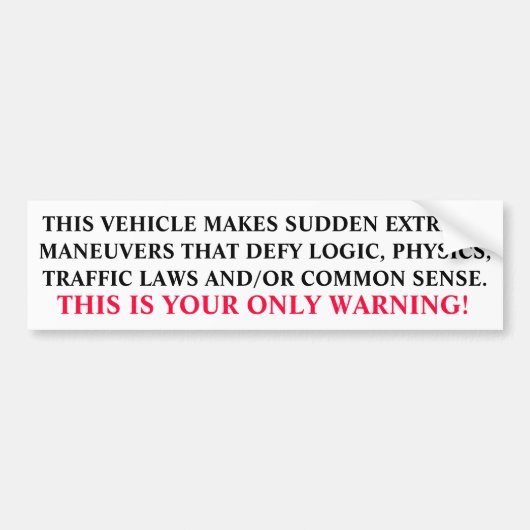 この車 バンパーステッカー (正面)