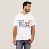 この軍隊の兄弟は赤を身に着けています Tシャツ (正面フル)