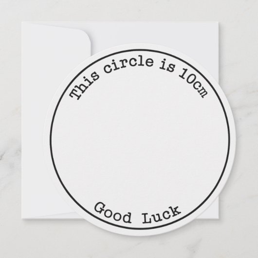 この輪は10cm 幸運 面白い妊娠 招待状 (正面)