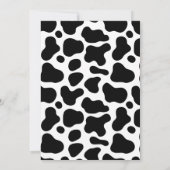 この農場かわいいフローラピンクの聖牛1歳の誕生日 招待状 (裏面)