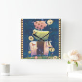 この農場で スクエア壁時計 (ホーム)