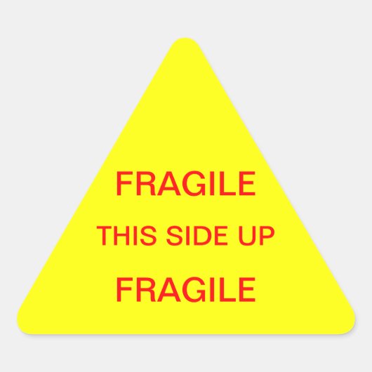 この辺が壊れやすい 三角形シール (正面)