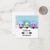 この近隣にようこそ新しい家クリスマス ノートカード (正面/裏面インサイチュ)