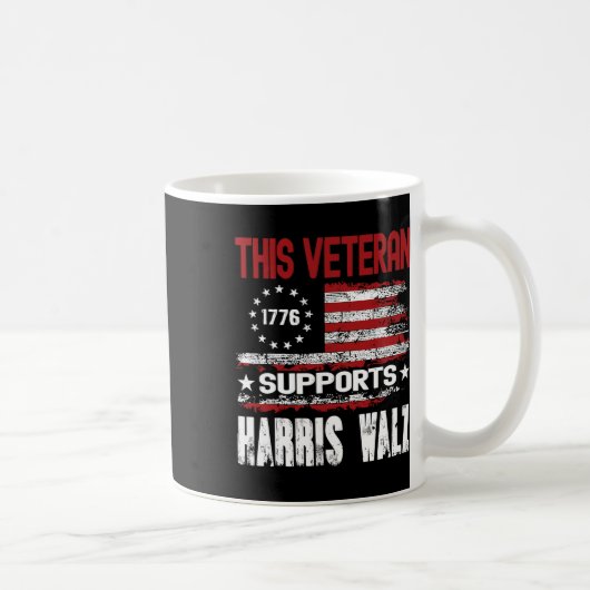 この退役軍人はHarris Wheimer 2024 Americanをサポート コーヒーマグカップ (右)