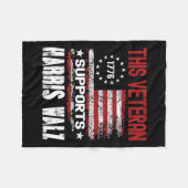 この退役軍人はHarris Wheimer 2024 Americanをサポート フリースブランケット (正面(横))