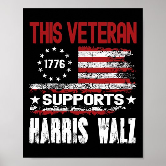この退役軍人はHarris Wheimer 2024 Americanをサポート ポスター (正面)