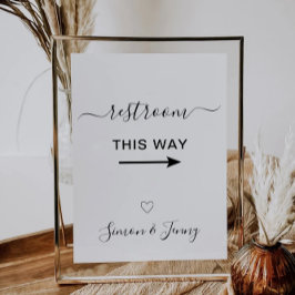 この道の結婚看板 招待状