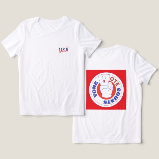 この選挙を大声で聞かせなさい トライブレンドＴシャツ (デザイン正面&裏面)