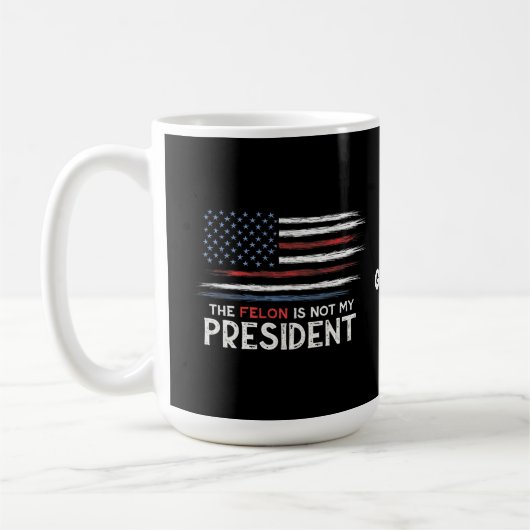この重罪人は僕の大統領としては憎みに堪えぬ コーヒーマグカップ (左)