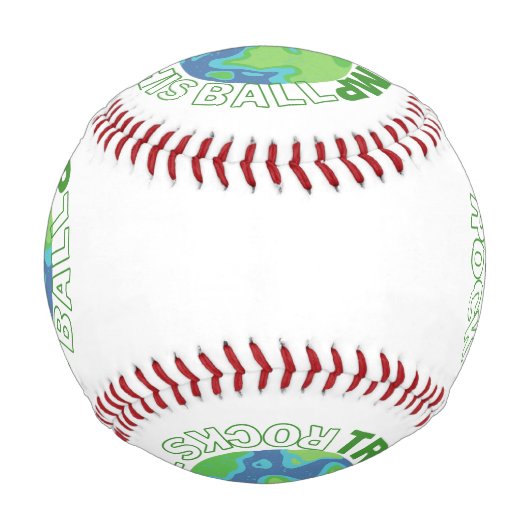 この野球ボールを切り株が出す 野球ボール (裏面)