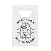 この金を取る間は主が見守れ クレジットカード栓抜き (裏面)