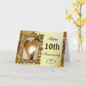 この金ゴールドアニバーサリーカードの個人用設定 カード (黄色い花)