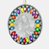 この陶磁器のオーナメントにあなたの写真を加えて下さい セラミックオーナメント (左)