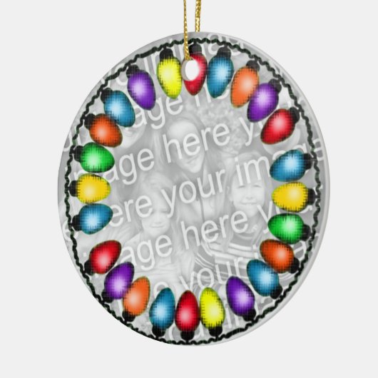 この陶磁器のオーナメントにあなたの写真を加えて下さい セラミックオーナメント (左)