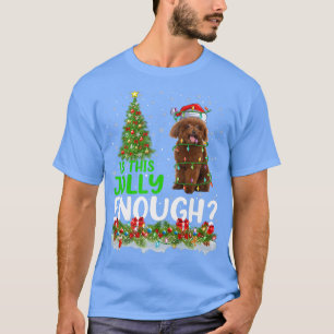 この陽気なだけのトイプードル犬のクリスマスツリーで十分 Tシャツ