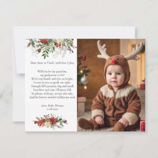 この陽気な喜びに一緒に参加しよう！ 私の名付け親になってくれますか？ 招待状 (正面)