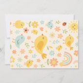 この雛が一農場に転向する最初の誕生日の写真 招待状 (裏面)