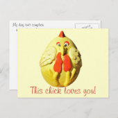 この雛はあなたを愛するテンプレート句 ポストカード (正面/裏面)