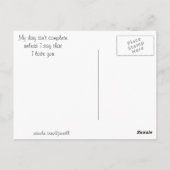 この雛はあなたを愛するテンプレート句 ポストカード (裏面)