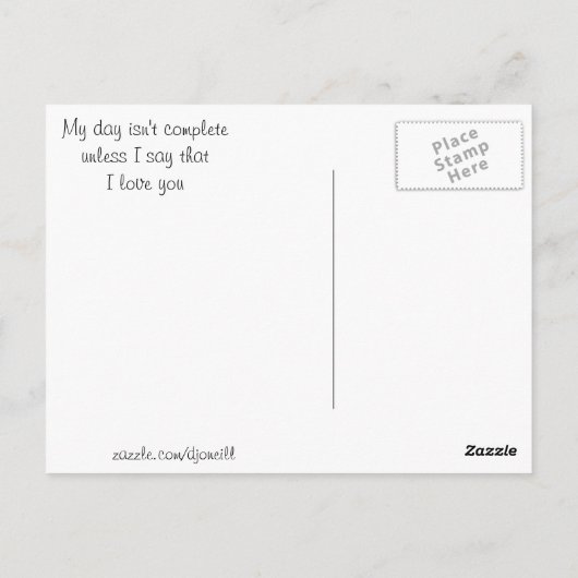 この雛はあなたを愛するテンプレート句 ポストカード (裏面)