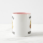 この雛はコーヒーが必要だ ツートーンマグカップ (中央)