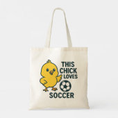 この雛はサッカーが大好き トートバッグ (裏面)