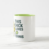この雛はテニスが大好き ツートーンマグカップ (中央)