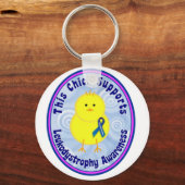この雛はロイコジストロフィー認識度を支持する キーホルダー (正面)