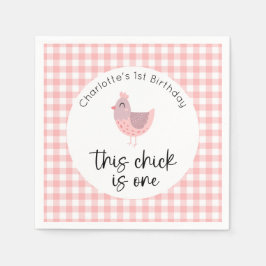 この雛は一歳の誕生日 スタンダードカクテルナプキン