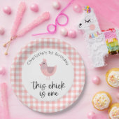 この雛は一歳の誕生日 ペーパープレート (パーティー)