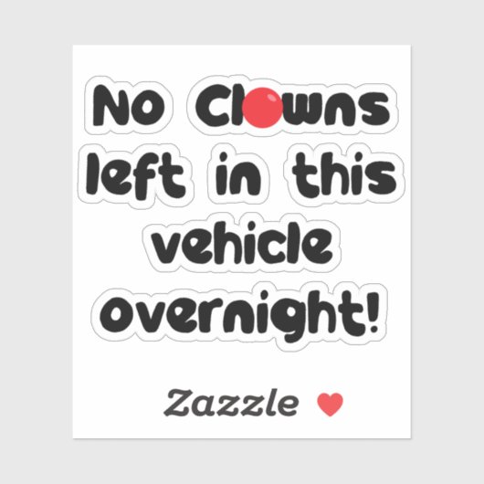 この離れ車には一晩でピエロが無おもしろいい シール (シート)