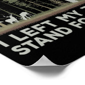 この離れ鹿の狩りFに対して私の木はおもしろい立つ ポスター (角)